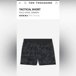 Ten Thousand - Tactical Short Liner - 5” - Black Camo Small